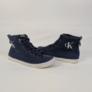 Calvin Klein Jeans Dolores Navy Blue Logo High Top Sneakers